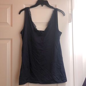 Tank top with lace detail